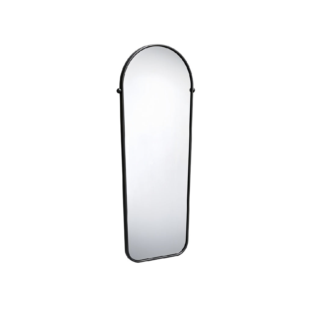 Modern Arched Wall Mirror with Black Frame